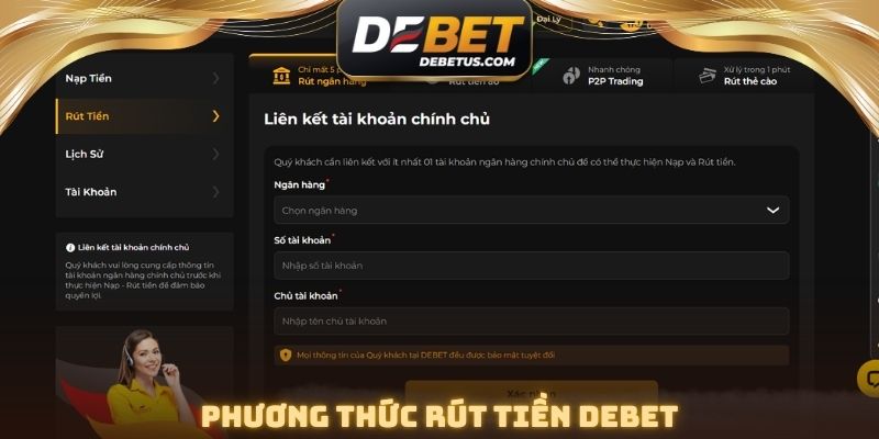 Phương thức rút tiền DEBET